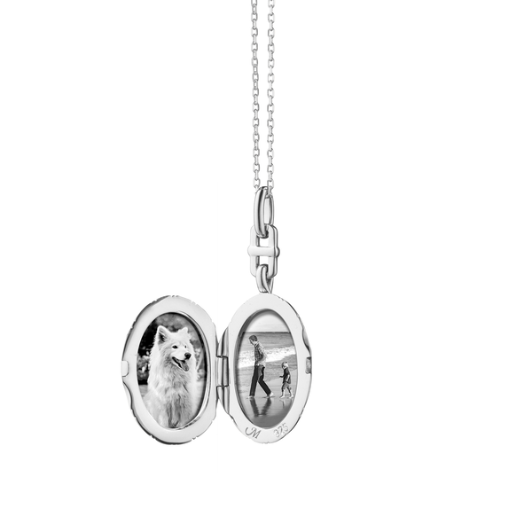 M&eacute;daillon Slim Lockets Eve en argent